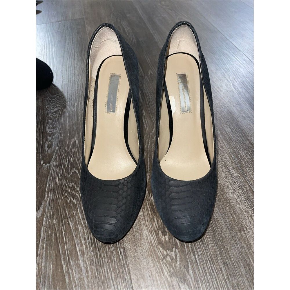 NIB Inc International Concepts Black‎ Seduce 4"Heel Almond Toe Shoes~8M S-90